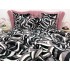 Lenjerie pat dublu, Super Pufoasa COCOLINO, 6 piese, Negru-Alb-Gri, abstract [3]