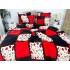 Lenjerie pat dublu, Super Pufoasa COCOLINO, 6 piese, Rosu-Alb-Negru, forme geometrice [3]