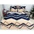 Lenjerie pat dublu, Super Pufoasa COCOLINO, 6 piese, Crem-Negru, Zig-Zag [8]