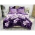 Lenjerie pat dublu, Super Pufoasa COCOLINO, 6 piese, Mov-Lila, crini [7]