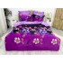 Lenjerie pat dublu, Super Pufoasa COCOLINO, 6 piese, Mov-Negru, flori [2]
