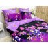 Lenjerie pat dublu, Super Pufoasa COCOLINO, 6 piese, Mov-Negru, flori [6]