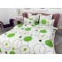 Lenjerie pat dublu,  FINET, 6 piese, Alb-Verde, cercuri, buline [8]