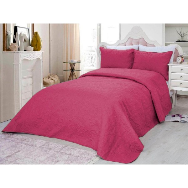 Cuvertura matlasata ultralux, fuchsia, pentru pat dublu 220x240cm si 2 fete de perne 50x70 [1]