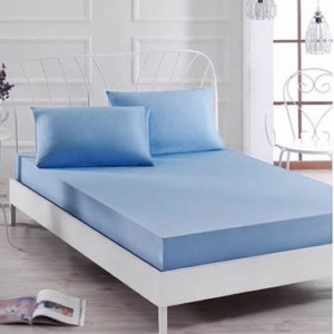 Husa saltea 180x200cm, cu elastic, Jersey, Albastru