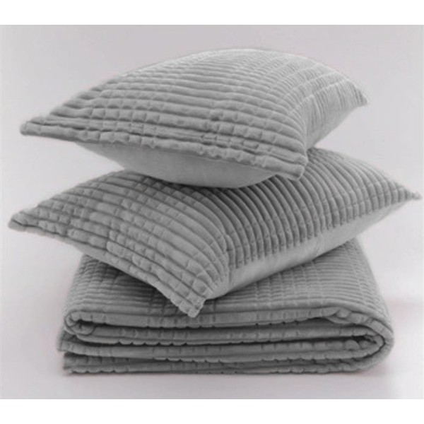 Set Patura groasa MERINOS tip cuvertura cu 2 fete de perna 50x70cm, Gri [1]