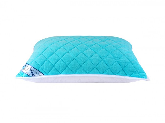 Perna matlasata cu 2 fete plush deluxe 50x70 cm, Turquoise