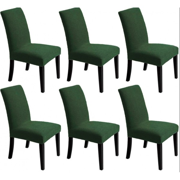 Set 6 huse universale pentru scaun model embosat tip cocolino Verde Smarald [1]