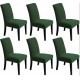 Set 6 huse universale pentru scaun model embosat tip cocolino Verde Smarald