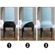 Set 6 huse universale pentru scaun model embosat tip cocolino Gri albastrui