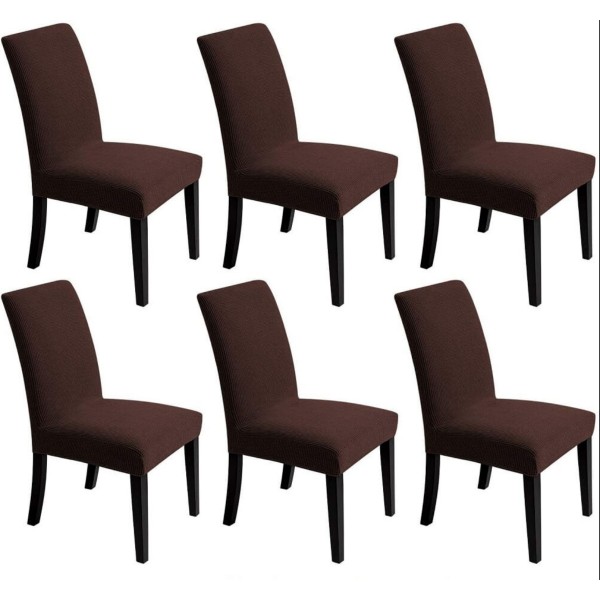 Set 6 huse universale pentru scaun model embosat tip cocolino Maro [1]