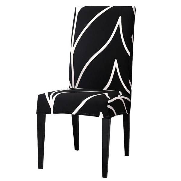 Set 6 huse universale pentru scaun, Catifea, Negru [1]