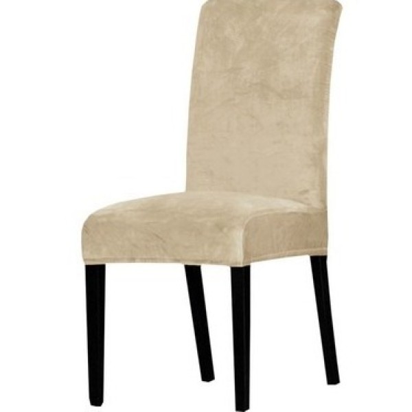 Set 6 huse universale pentru scaun Velvet Bej [1]