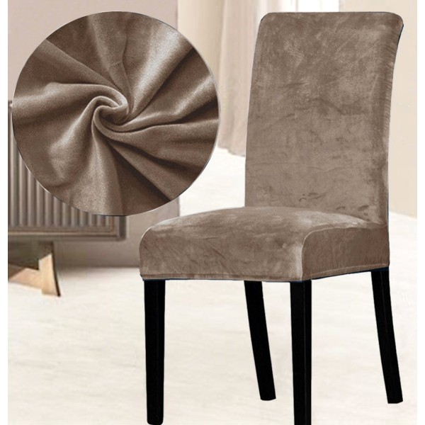 Set 6 huse universale pentru scaun Velvet Cappucino [1]
