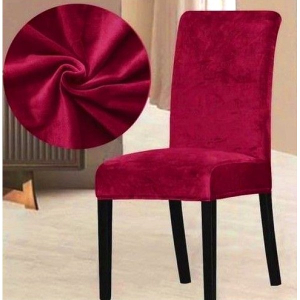 Set 6 huse universale pentru scaun Velvet Bordo [1]