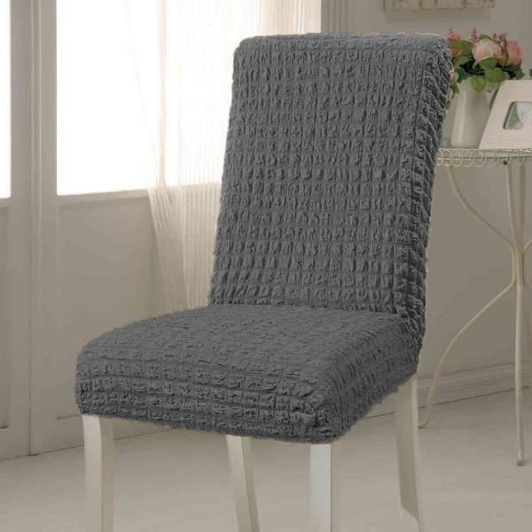 Set 6 huse creponate universale pentru scaun Antracit [1]