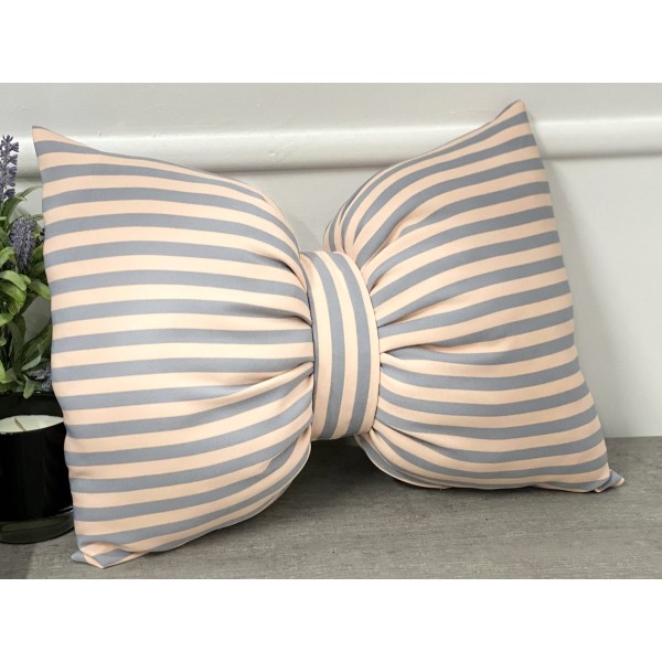 Perna funda decorativa cu dungi bleu-roz prafuit cod AFC34 [1]