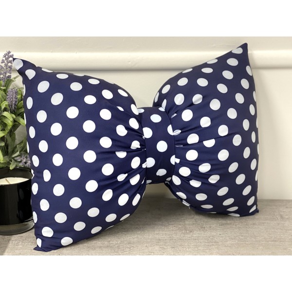 Perna funda decorativa cu buline bleumarin-alb cod AFC35 [1]