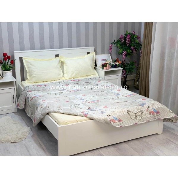Cuvertura matlasata pentru pat dublu cu doua fete, 210x210, cod CVI28 [1]