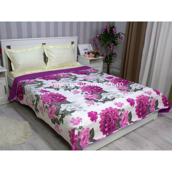 Cuvertura matlasata pentru pat dublu cu doua fete, 210x210, cod CVI19 [1]