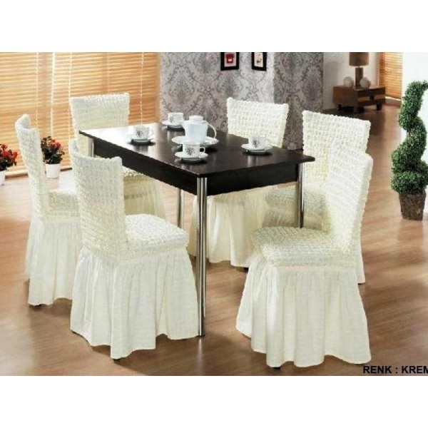 Set 6 Huse Elastice si Creponate Cu Volanase pentru Scaune, cod HSS20 [1]