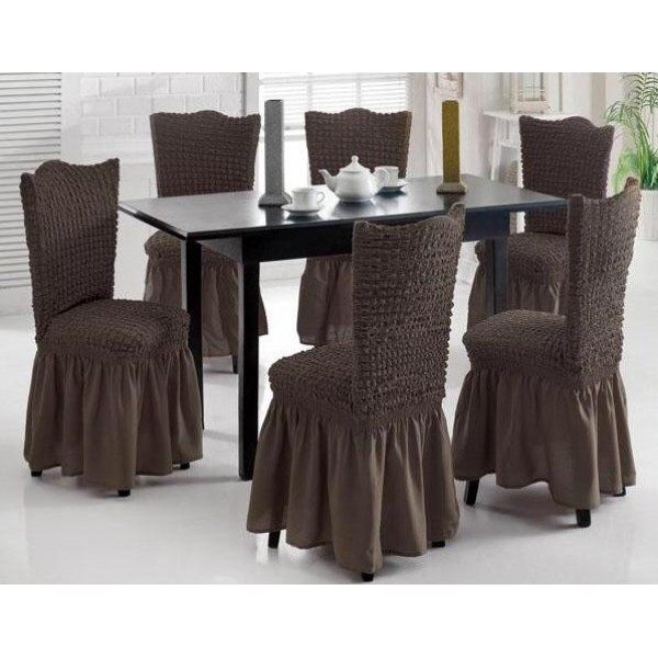 Set 6 Huse Elastice si Creponate Cu Volanase pentru Scaune, cod HSS21 [1]