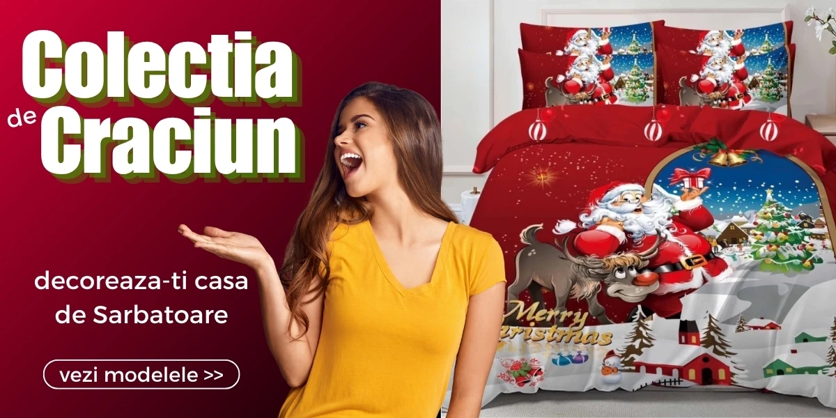 lenjerii de pat mos craciun