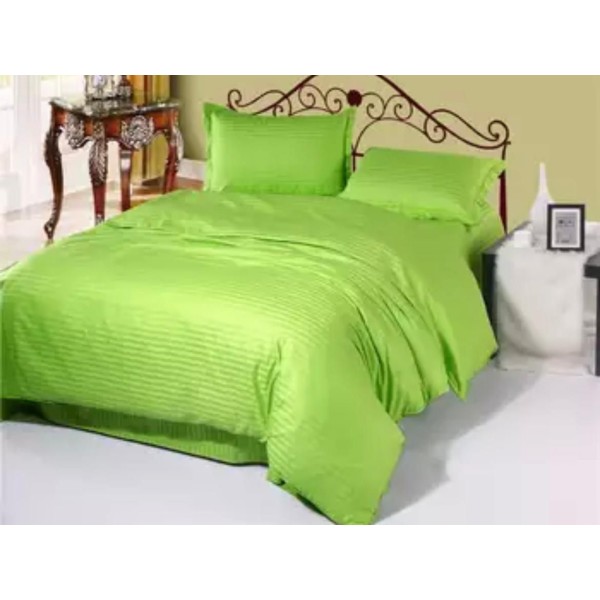 Lenjerie HoReCa, pat dublu, Damasc Deluxe, 4 piese, verde [1]