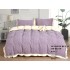 Lenjerie pentru pat dublu pufoasa CoCoLiNo cu VoLaNaSe, tip tricotaj, 4 piese, Lila [3]