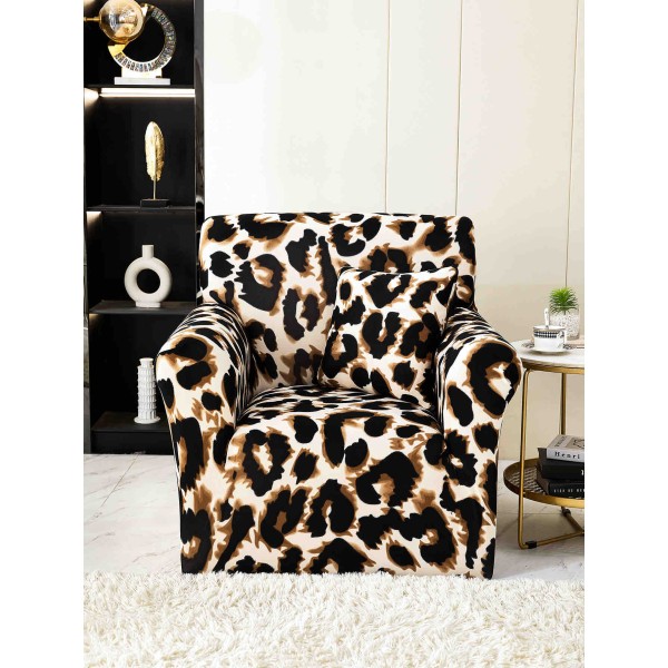 Husa Elastica Pentru fotoliu cu brate, Jojo Home, Maro, animal print [1]