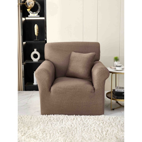 Husa Elastica Pentru fotoliu cu brate, Jojo Home, Maro [1]
