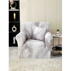Husa Elastica Pentru fotoliu cu brate, Jojo Home, Gri, pene Husa Elastica Pentru fotoliu cu brate, Jojo Home, Gri, pene