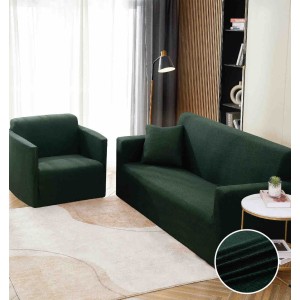 Husa Elastica Pentru Canapea 2 Locuri - M - Jojo Home, Verde smarald