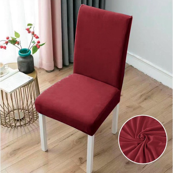 Set 6 huse universale pentru scaun, ELASTICE, Visiniu [1]