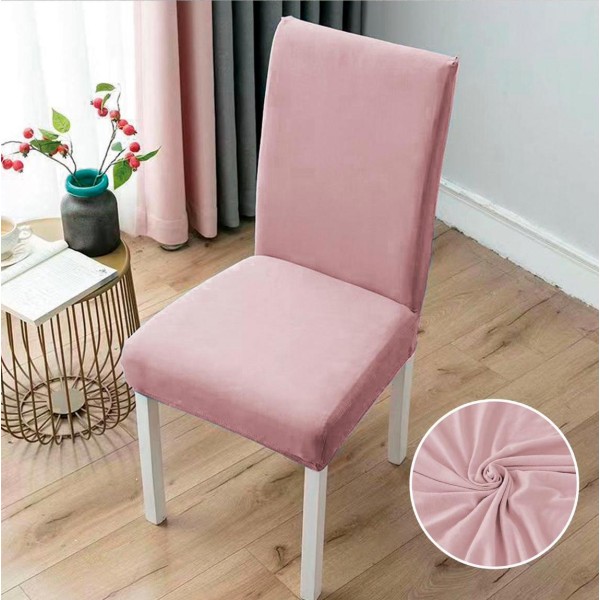 Set 6 huse universale pentru scaun, ELASTICE, Roz [1]