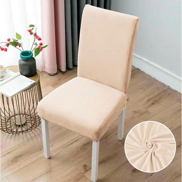 Set 6 huse universale pentru scaun, ELASTICE, Bej [1]