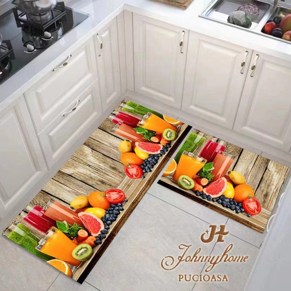 Set 2 covoare pentru Bucatarie, Multicolor, fructe [1]