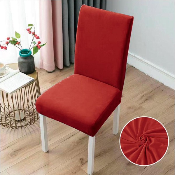 Set 6 huse universale pentru scaun, ELASTICE, Rosu [1]