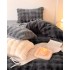 Lenjerie de Pat Dublu, ExtraPufoasa din Blăniță Artificială de Iepure, 4 piese, Gri Antracit – Confort Premium și Eleganță Absolută [15]