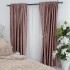 Set 2 Draperii Catifea cu insertii metalizate, Roz - V17, 140cm latime x 260cm inaltime, cu tiv lat pt bara [2]