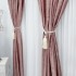 Set 2 Draperii Catifea cu insertii metalizate, Roz - V17, 140cm latime x 260cm inaltime, cu tiv lat pt bara [5]