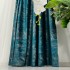 Set 2 Draperii Catifea cu insertii metalizate, Turquoise - V36, 140cm latime x 260cm inaltime, cu tiv lat pt bara [5]