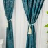 Set 2 Draperii Catifea cu insertii metalizate, Turquoise - V36, 140cm latime x 260cm inaltime, cu tiv lat pt bara [4]