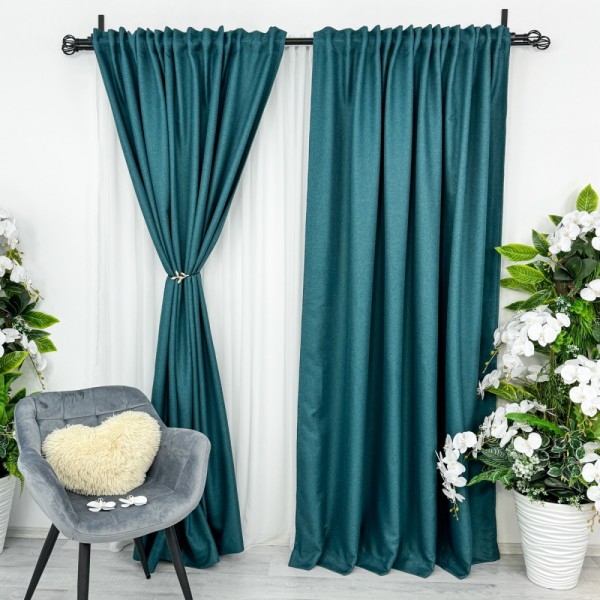 Draperie HoReCa TEXTURATA tip IN, 140cm latime x 260cm înălțime, cu TIV LAT, Turquoise [1]