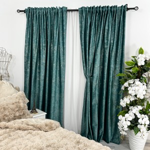 Set 2 Draperii Catifea cu insertii metalizate, Bleu Aqua - V9, 140cm latime x 260cm inaltime, cu tiv lat pt bara Set 2 Draperii Catifea cu insertii metalizate, Bleu Aqua - V9, 140cm latime x 260cm inaltime, cu tiv lat pt bara