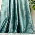 Set 2 Draperii Catifea cu insertii metalizate, Bleu Aqua - V9, 140cm latime  x 260cm inaltime, cu tiv lat pt bara [8]