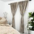 Set 2 Draperii Catifea cu insertii metalizate, Bej deschis - V1, 140cm latime x 260cm inaltime, cu tiv lat pt bara [5]