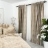 Set 2 Draperii Catifea cu insertii metalizate, Bej deschis - V1, 140cm latime x 260cm inaltime, cu tiv lat pt bara [15]