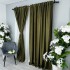 Set 2 Draperii Soft Touch, cu Aspect Fin și Tenta Satinată, 140cm latime x 260cm înălțime, cu TIV LAT, Verde Kaki [2]