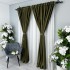 Set 2 Draperii Soft Touch, cu Aspect Fin și Tenta Satinată, 140cm latime x 260cm înălțime, cu TIV LAT, Verde Kaki [4]